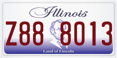 IL license plate Z888013