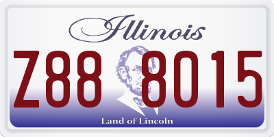 IL license plate Z888015