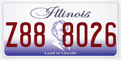 IL license plate Z888026