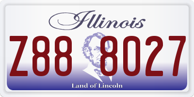 IL license plate Z888027