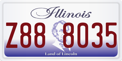 IL license plate Z888035