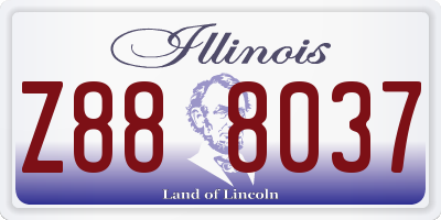 IL license plate Z888037