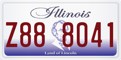 IL license plate Z888041