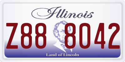 IL license plate Z888042