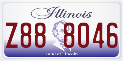 IL license plate Z888046