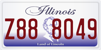 IL license plate Z888049