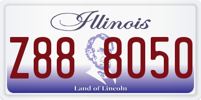 IL license plate Z888050