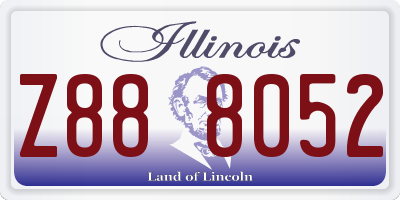 IL license plate Z888052