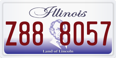 IL license plate Z888057