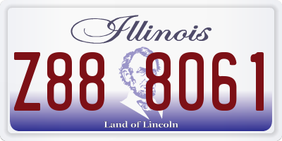 IL license plate Z888061