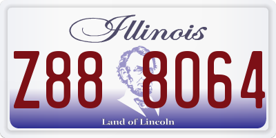 IL license plate Z888064