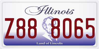 IL license plate Z888065