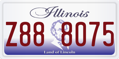 IL license plate Z888075
