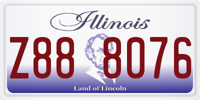 IL license plate Z888076