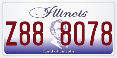 IL license plate Z888078