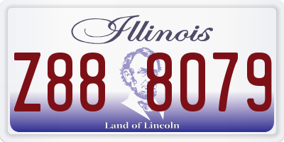IL license plate Z888079