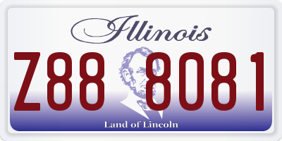 IL license plate Z888081