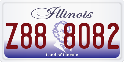 IL license plate Z888082