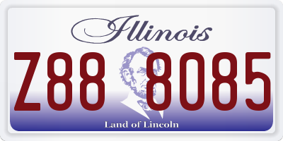 IL license plate Z888085