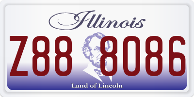 IL license plate Z888086