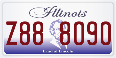 IL license plate Z888090