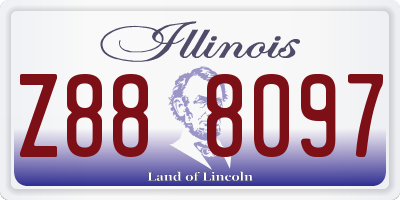 IL license plate Z888097