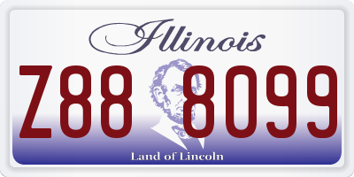 IL license plate Z888099