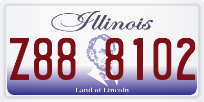 IL license plate Z888102