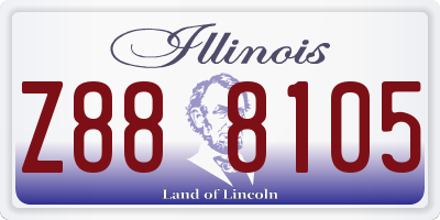 IL license plate Z888105