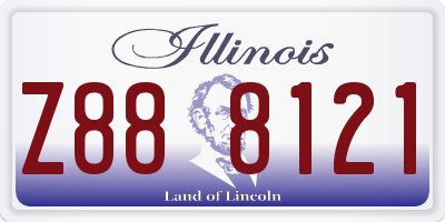 IL license plate Z888121