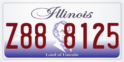 IL license plate Z888125