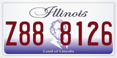 IL license plate Z888126