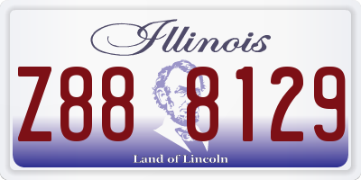 IL license plate Z888129