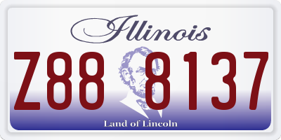 IL license plate Z888137