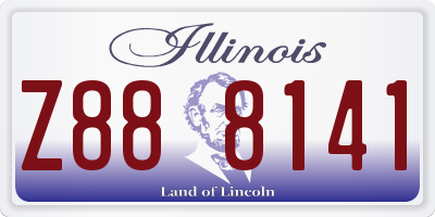IL license plate Z888141