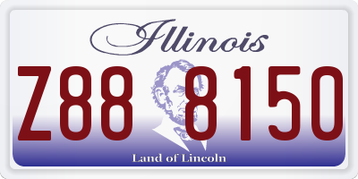 IL license plate Z888150