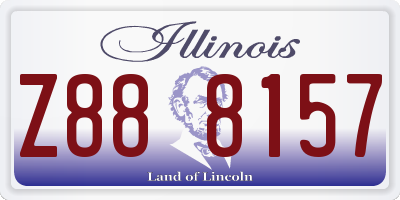 IL license plate Z888157