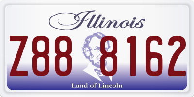 IL license plate Z888162