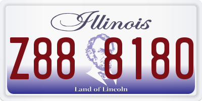 IL license plate Z888180