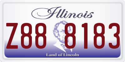 IL license plate Z888183