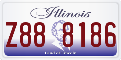 IL license plate Z888186