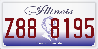 IL license plate Z888195