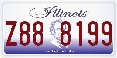 IL license plate Z888199