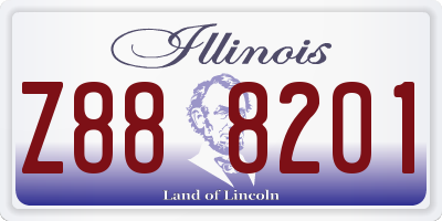 IL license plate Z888201