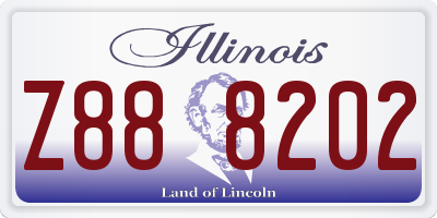 IL license plate Z888202