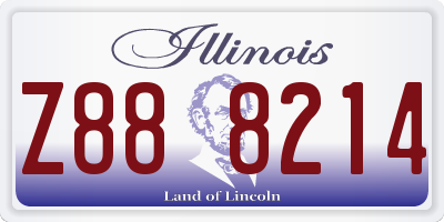 IL license plate Z888214