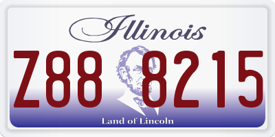 IL license plate Z888215