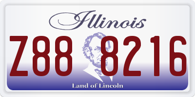 IL license plate Z888216