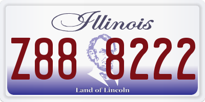 IL license plate Z888222