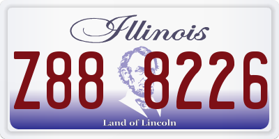 IL license plate Z888226